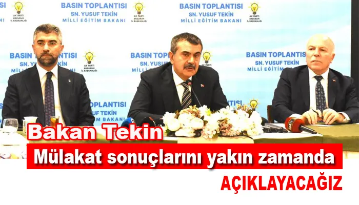 Bakan Tekin öğretmen atamalarıyla ilgili konuştu: 