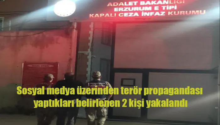 Sosyal medya üzerinden terör propagandası yaptıkları belirlenen 2 kişi yakalandı