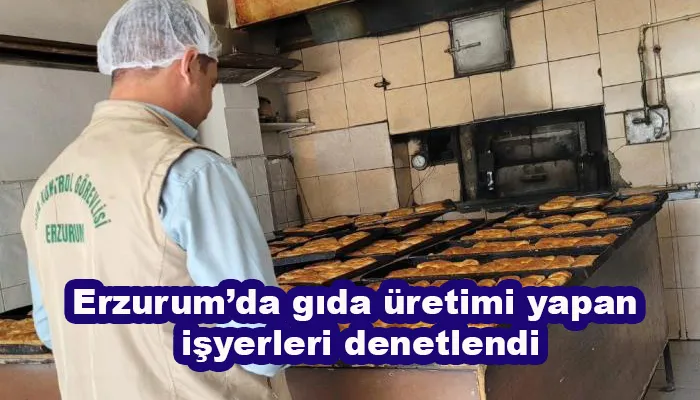 Erzurum’da gıda üretimi yapan işyerleri denetlendi