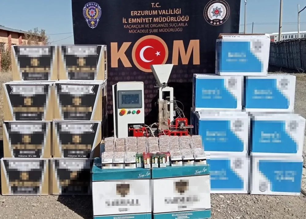 Erzurum’da kaçak sigara operasyonu