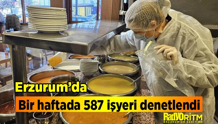 Erzurum’da bir haftada 587 işyeri denetlendi