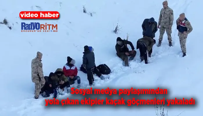 Sosyal medya paylaşımından yola çıkan ekipler kaçak göçmenleri yakaladı