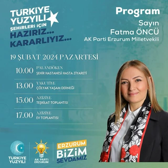 AK Parti Erzurum Milletvekili Fatma Öncü, Erzurum
