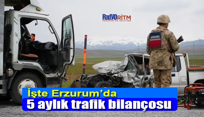 İşte Erzurum’da 5 aylık trafik bilançosu