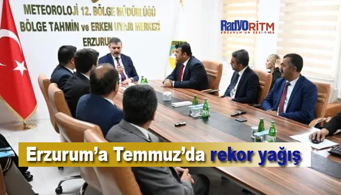 Erzurum’a Temmuz’da rekor yağış