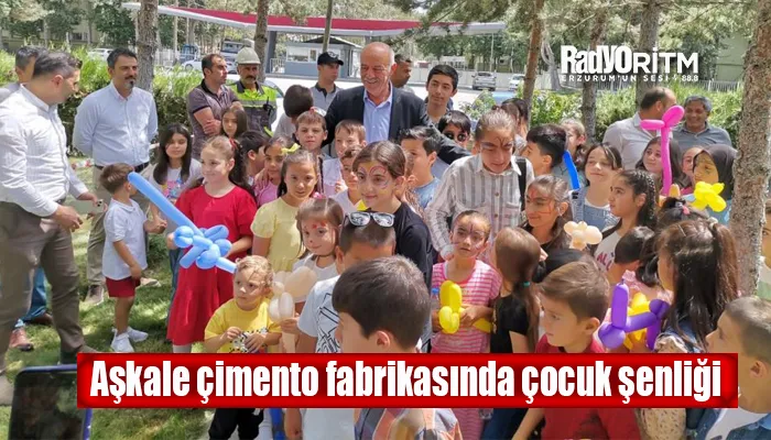 Aşkale çimento fabrikasında çocuk şenliği