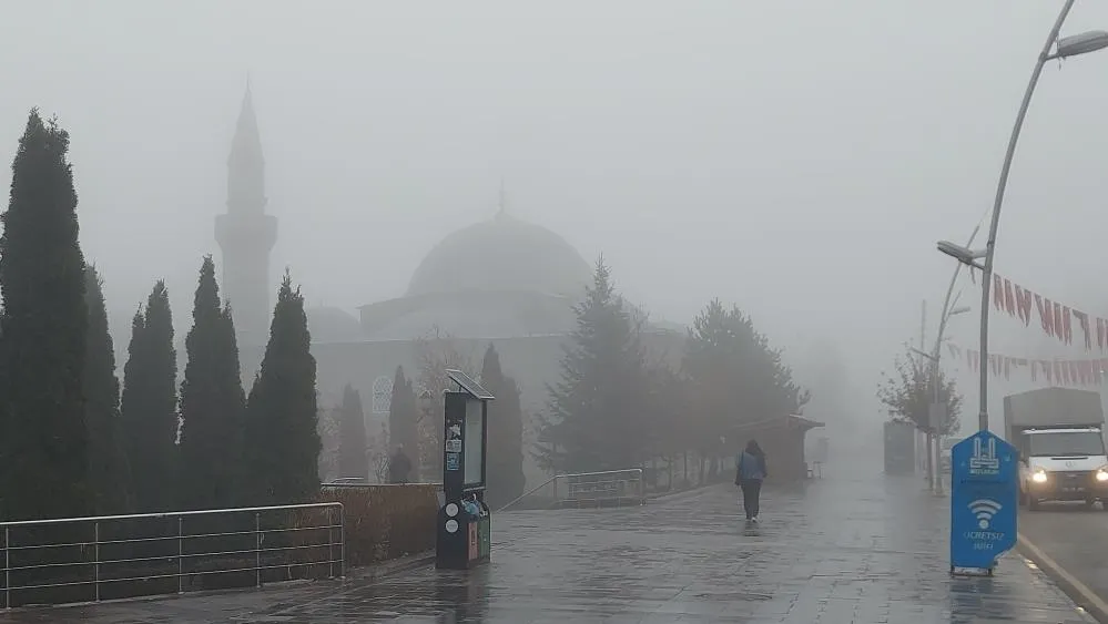 Erzurum güne sisle uyandı