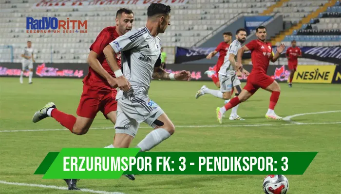 Trendyol 1. Lig: Erzurumspor FK: 3 - Pendikspor: 3